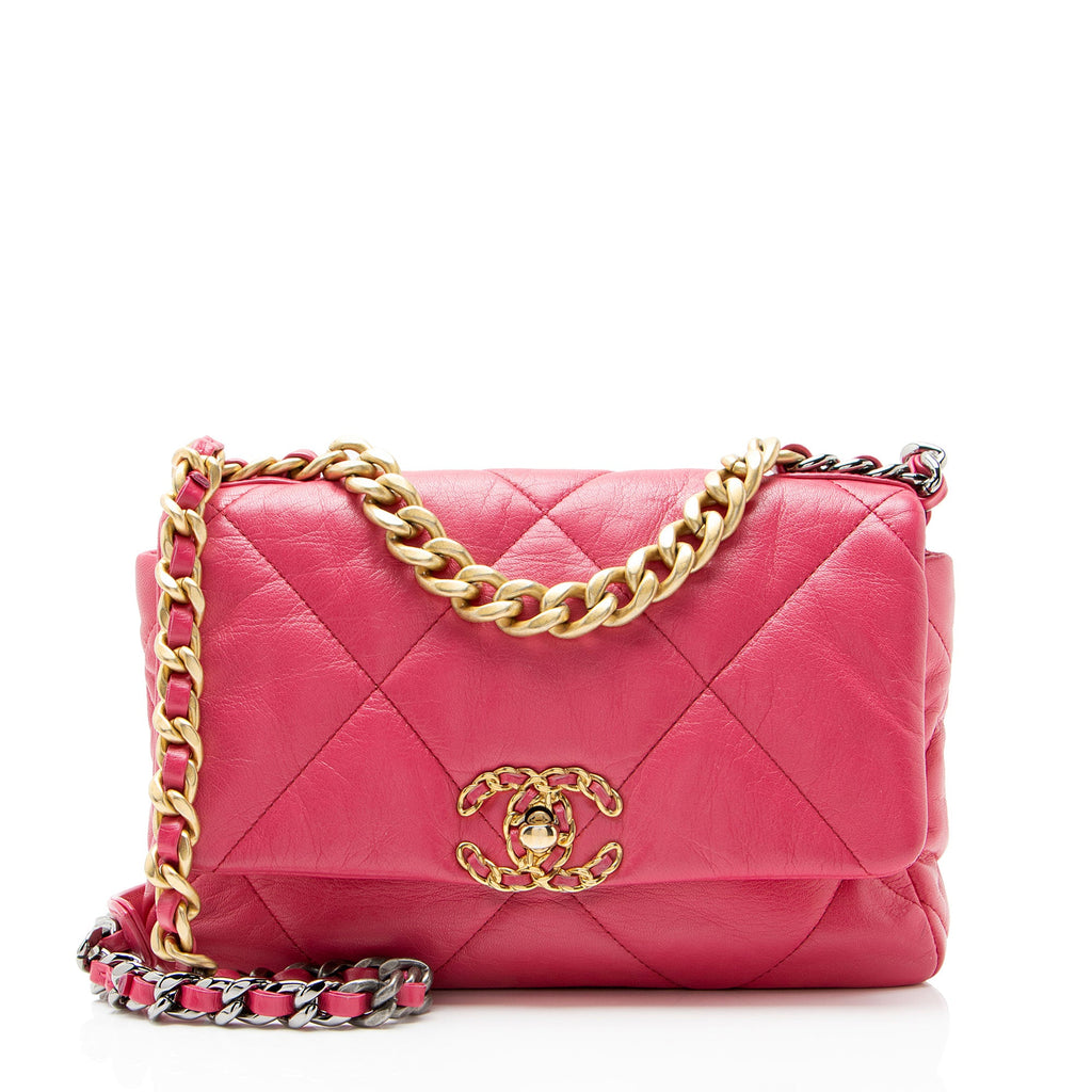 Chanel Lambskin 19 Medium Flap Shoulder Bag