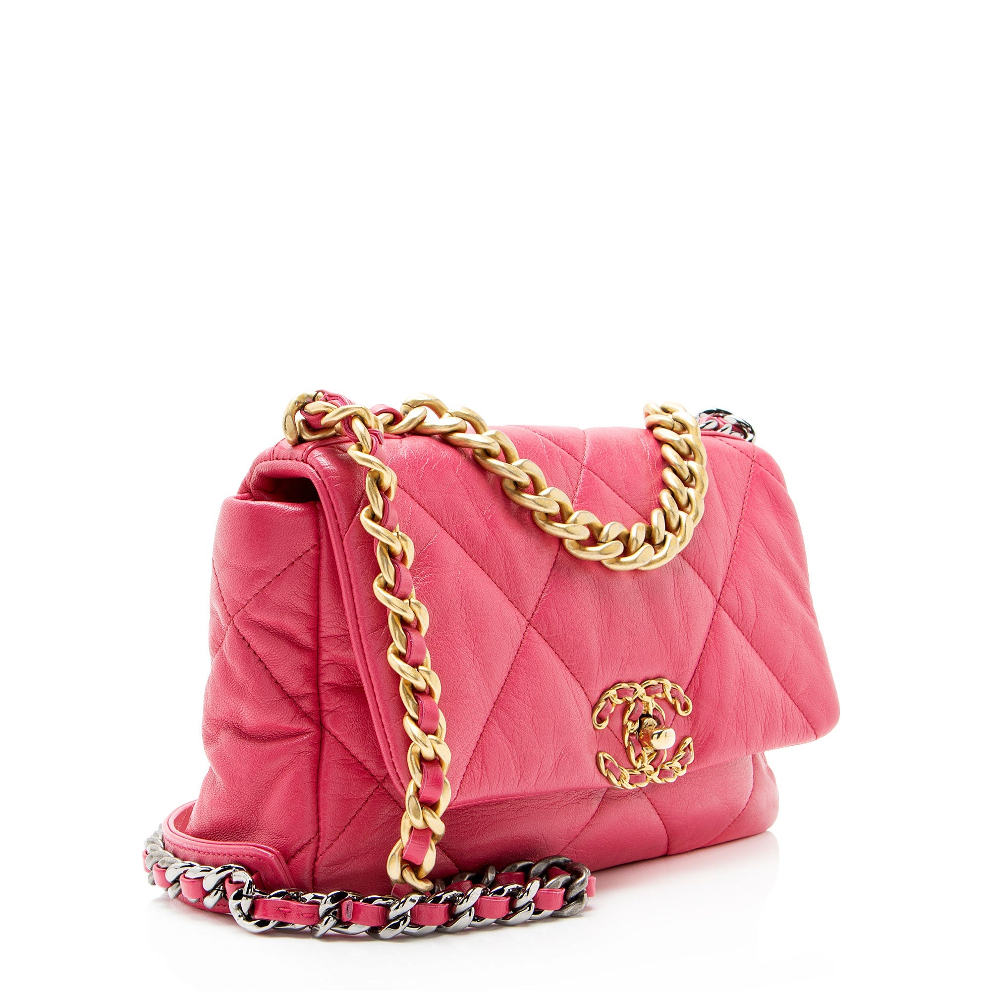Chanel Lambskin 19 Medium Flap Shoulder Bag