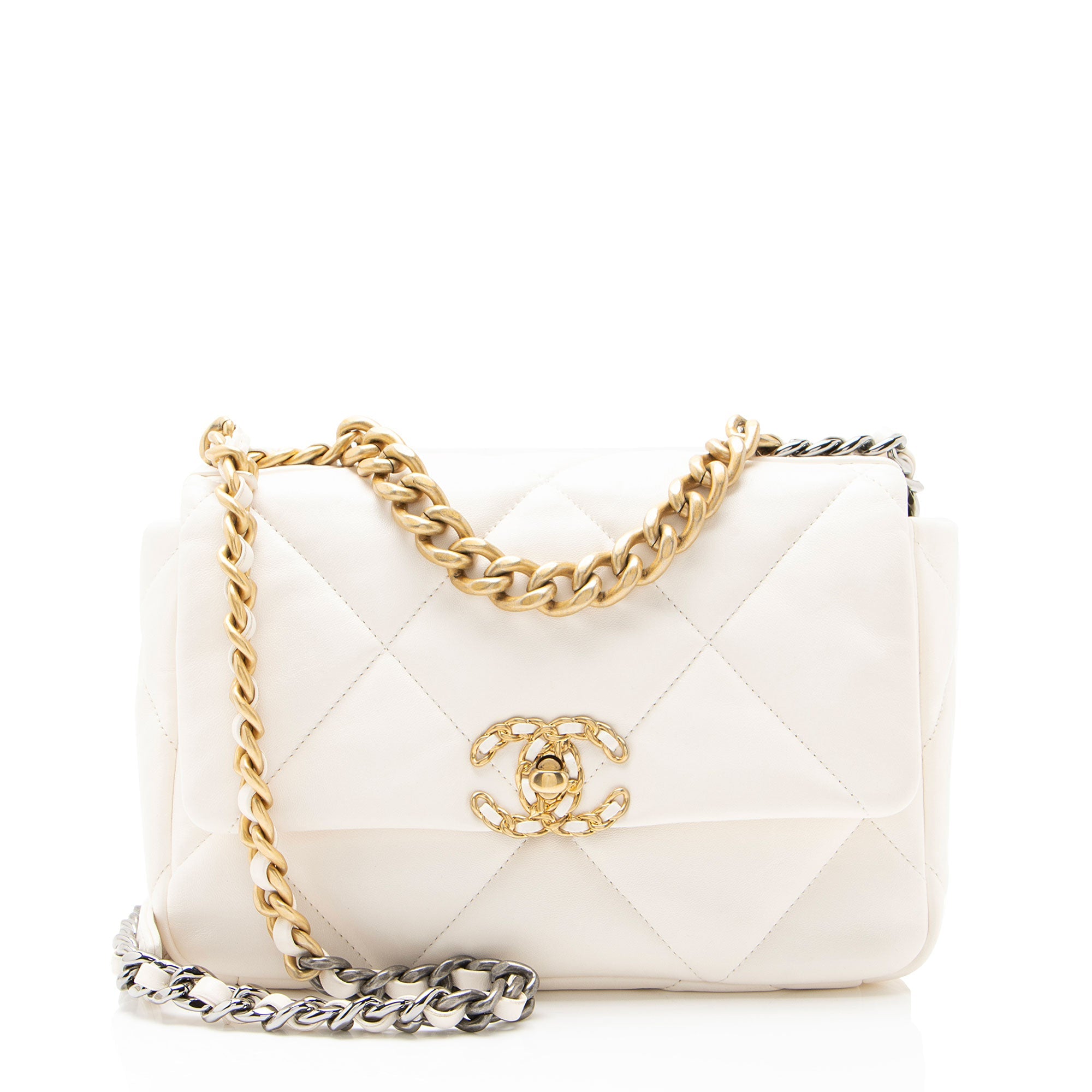 Chanel Lambskin 19 Medium Flap Shoulder Bag