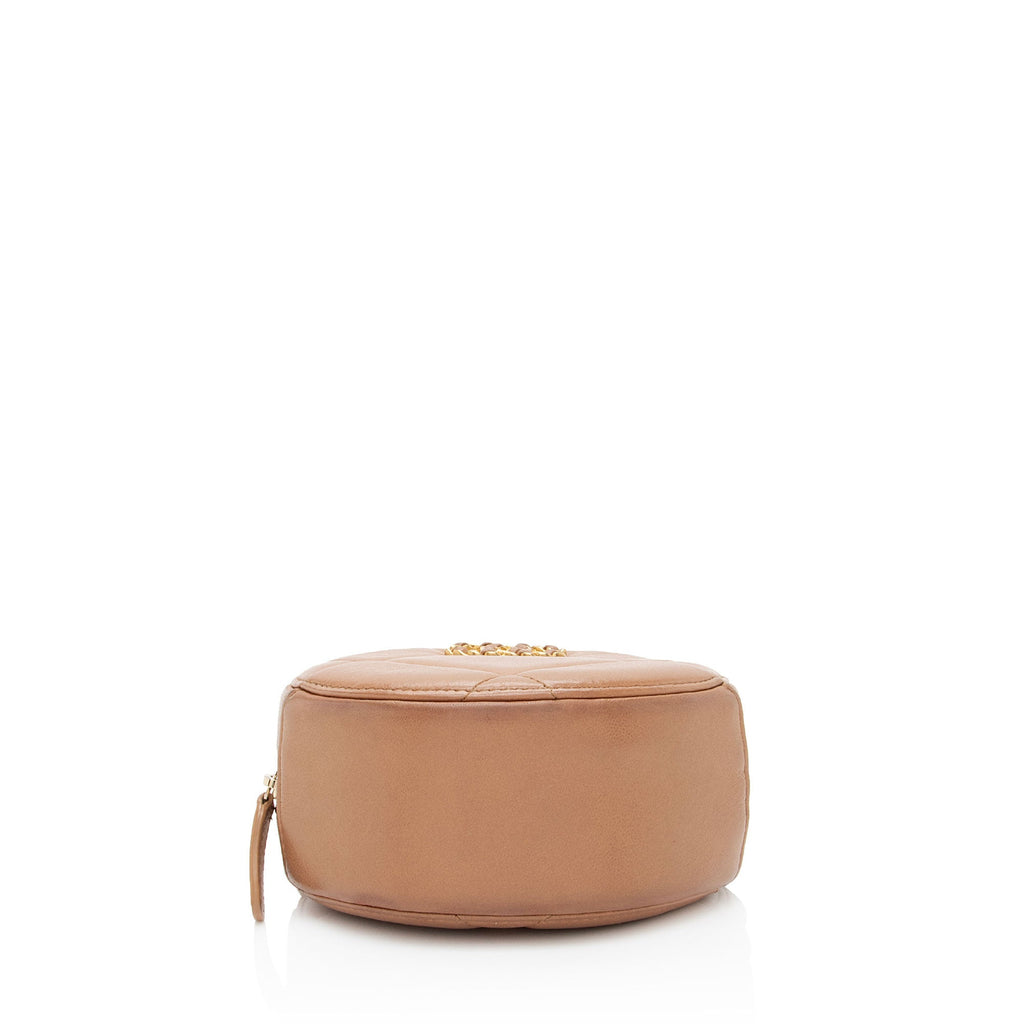 Chanel Lambskin 19 Round Clutch with Chain (SHF-p9Azmt)