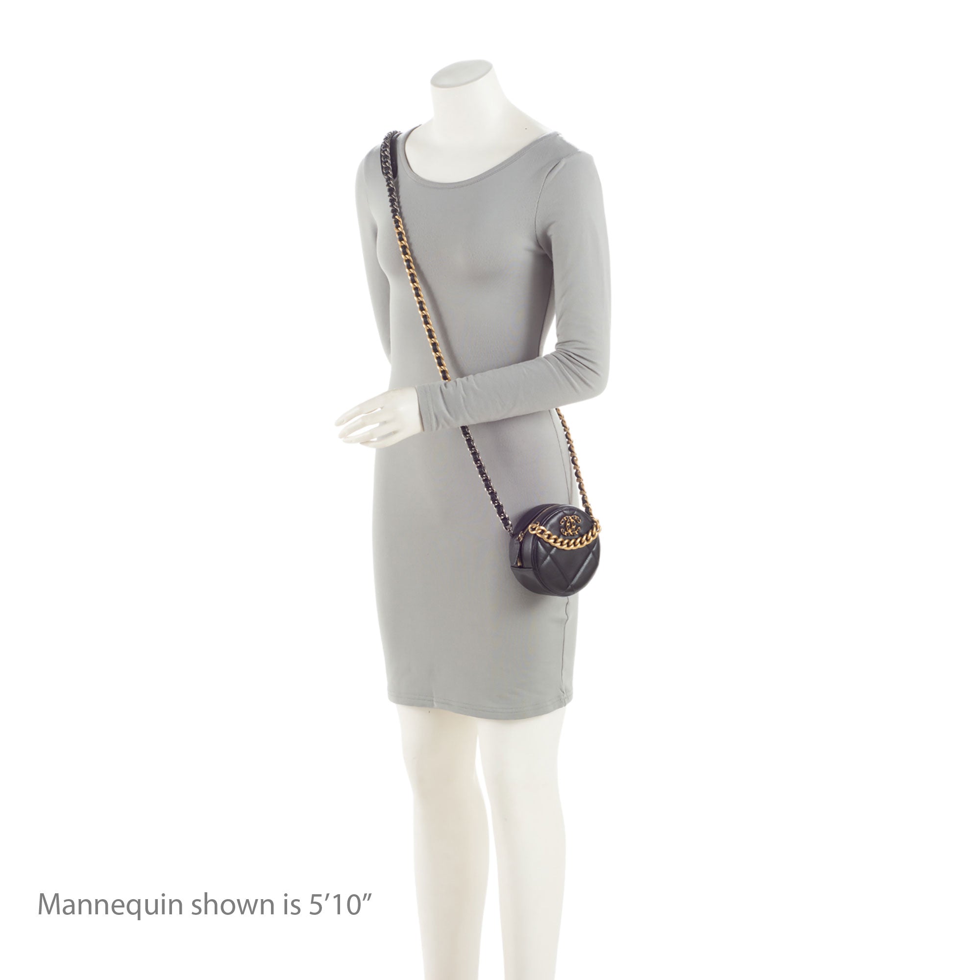 Chanel Lambskin 19 Round Clutch with Chain