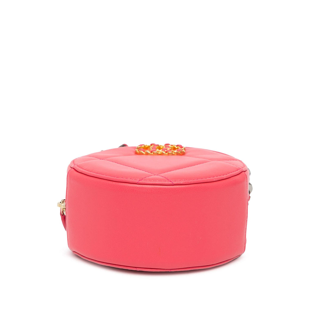 Chanel Lambskin 19 Round Clutch with Chain (SHG-lonjpA)