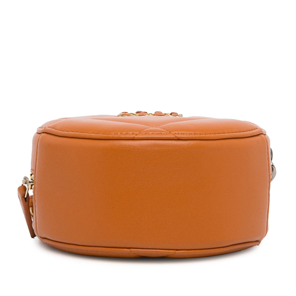 Chanel Lambskin 19 Round Clutch with Chain