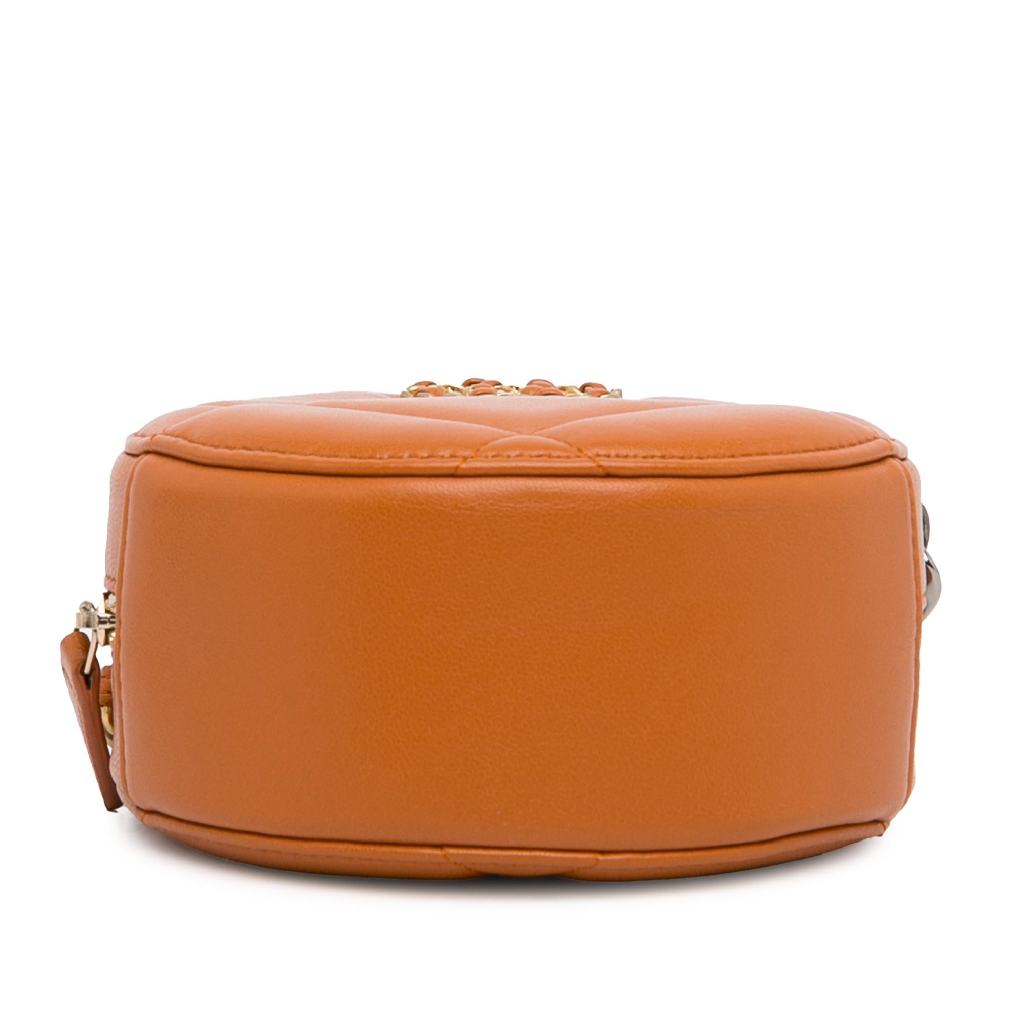 Chanel Lambskin 19 Round Clutch with Chain