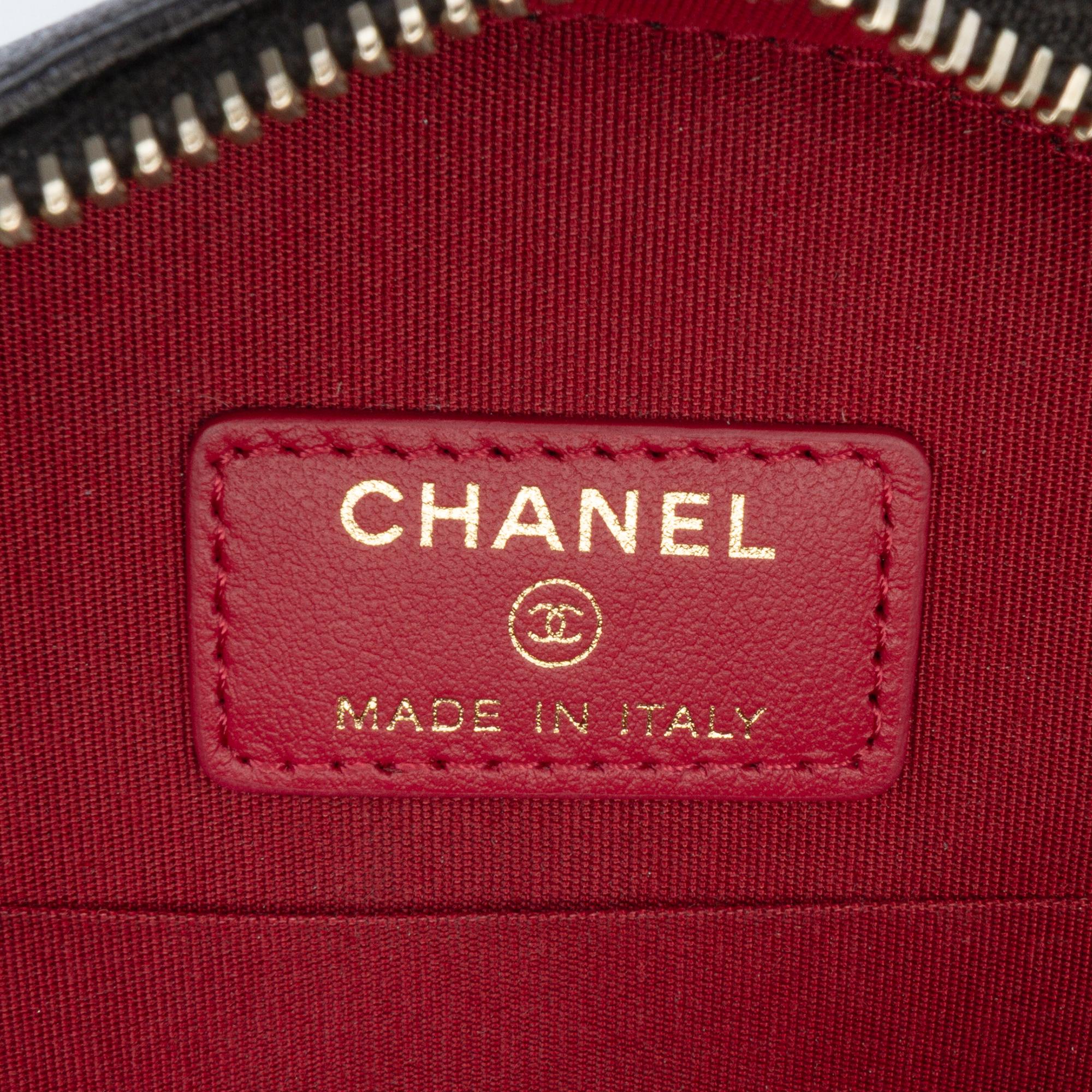 Chanel Lambskin 19 Round Clutch with Chain
