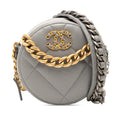 Chanel Lambskin 19 Round Clutch with Chain