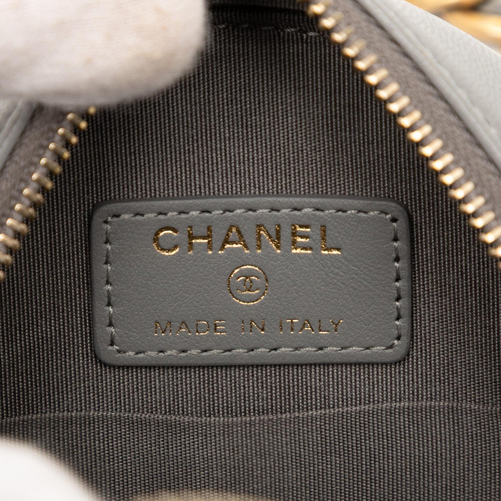 Chanel Lambskin 19 Round Clutch with Chain
