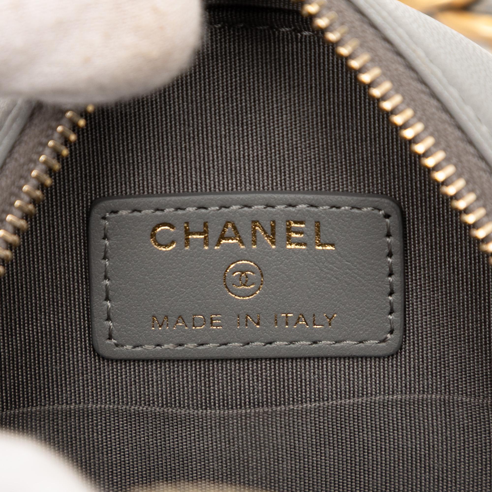 Chanel Lambskin 19 Round Clutch with Chain
