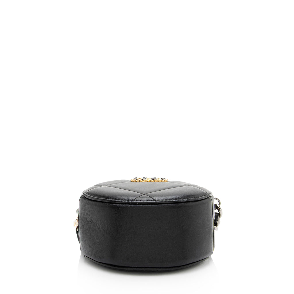 Chanel Lambskin 19 Round Clutch with Chain