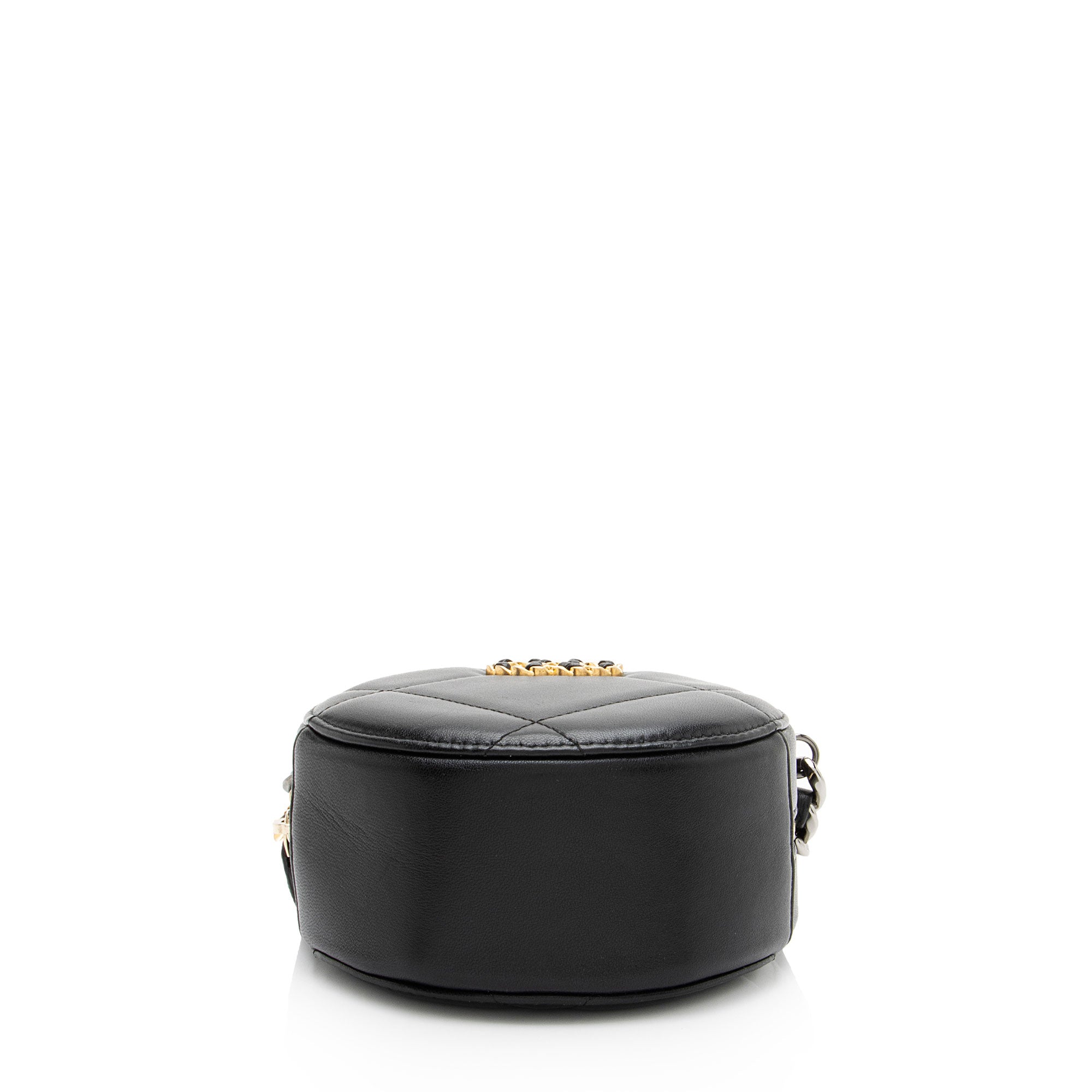 Chanel Lambskin 19 Round Clutch with Chain
