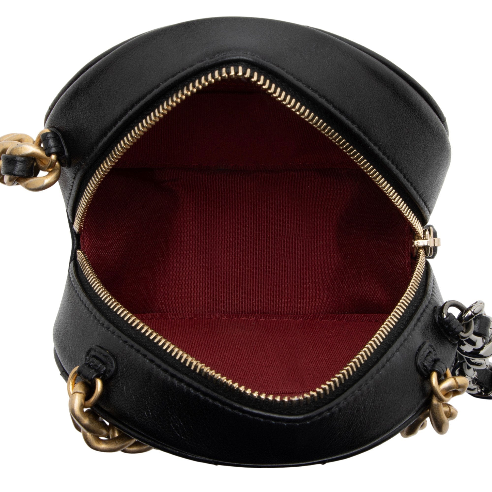 Chanel Lambskin 19 Round Clutch with Chain