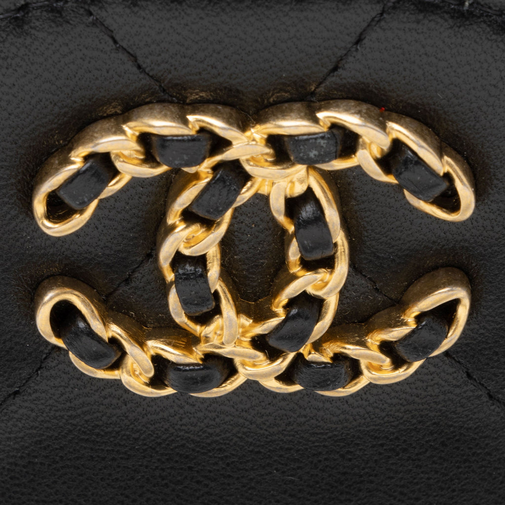 Chanel Lambskin 19 Round Clutch with Chain