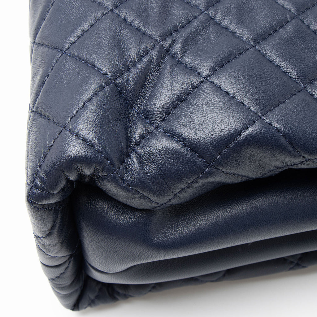 Chanel Lambskin 3 Accordion Shopping Tote