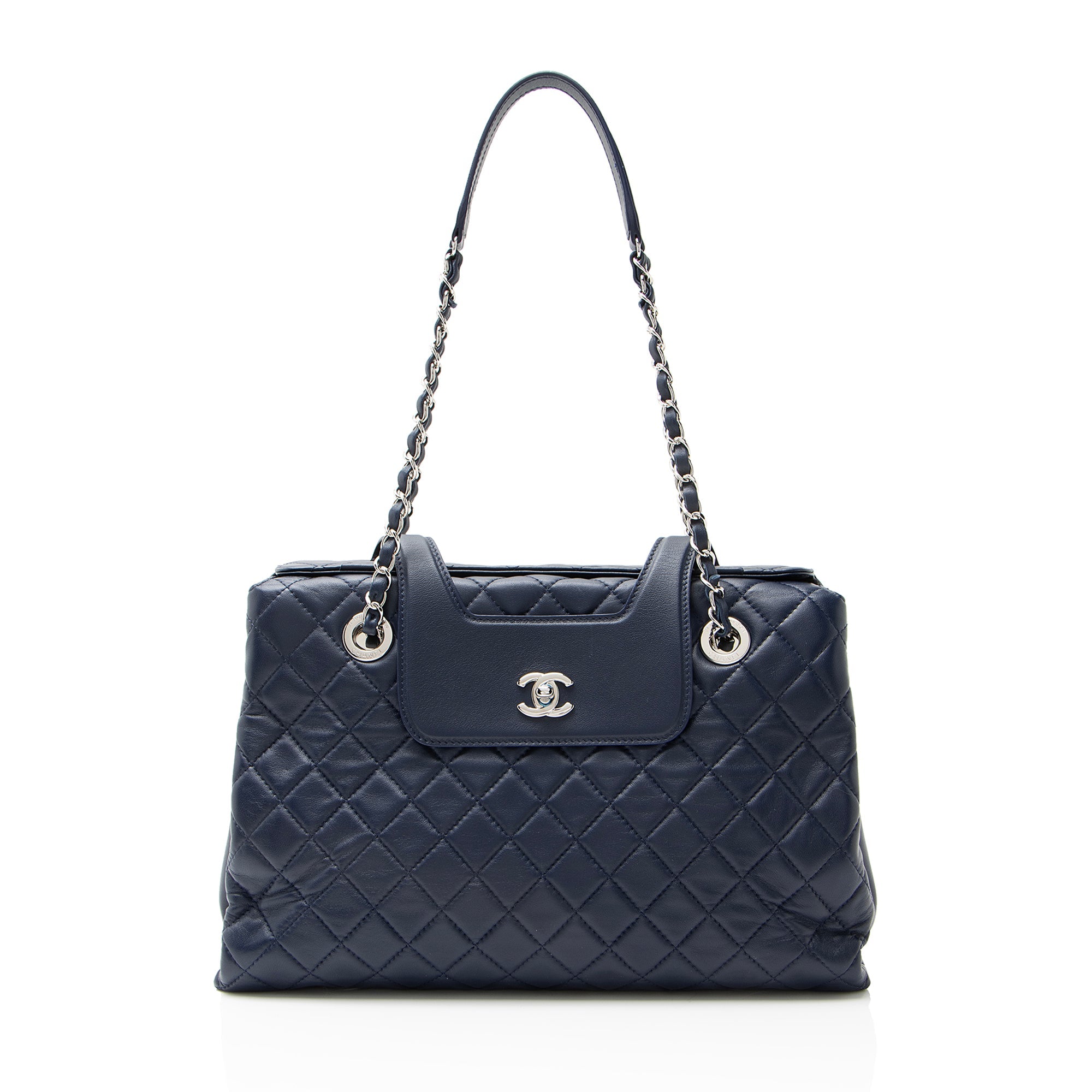 Chanel Lambskin 3 Accordion Shopping Tote