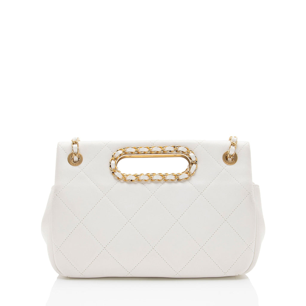 Chanel Lambskin A Real Catch Flap Bag