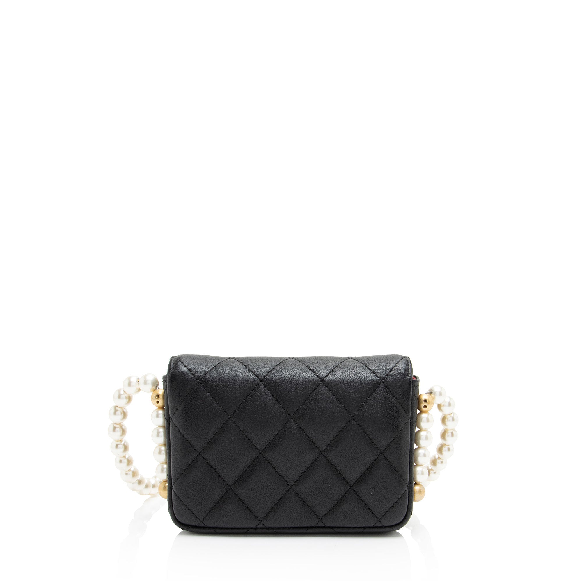 Chanel Lambskin About Pearls Chain Mini Bag