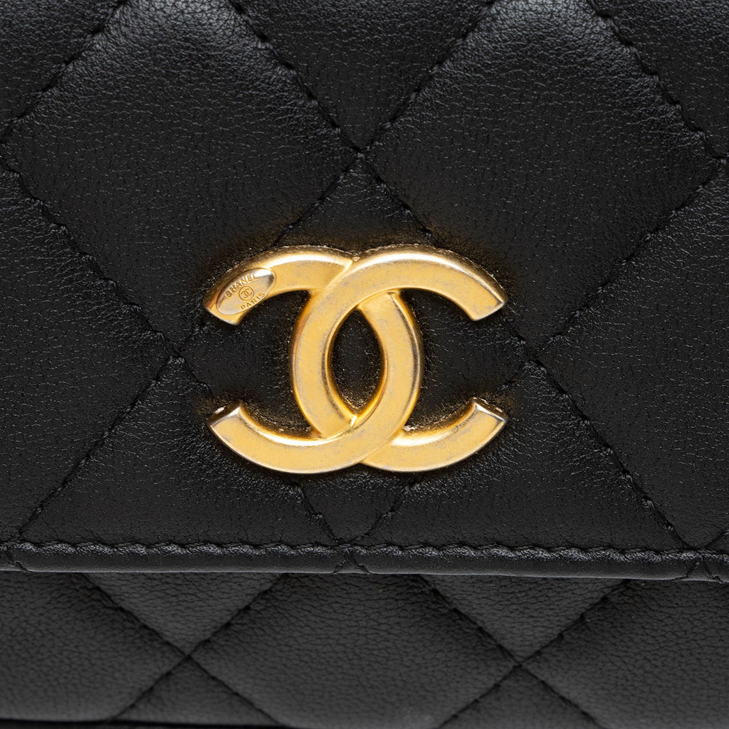 Chanel Lambskin About Pearls Chain Mini Bag