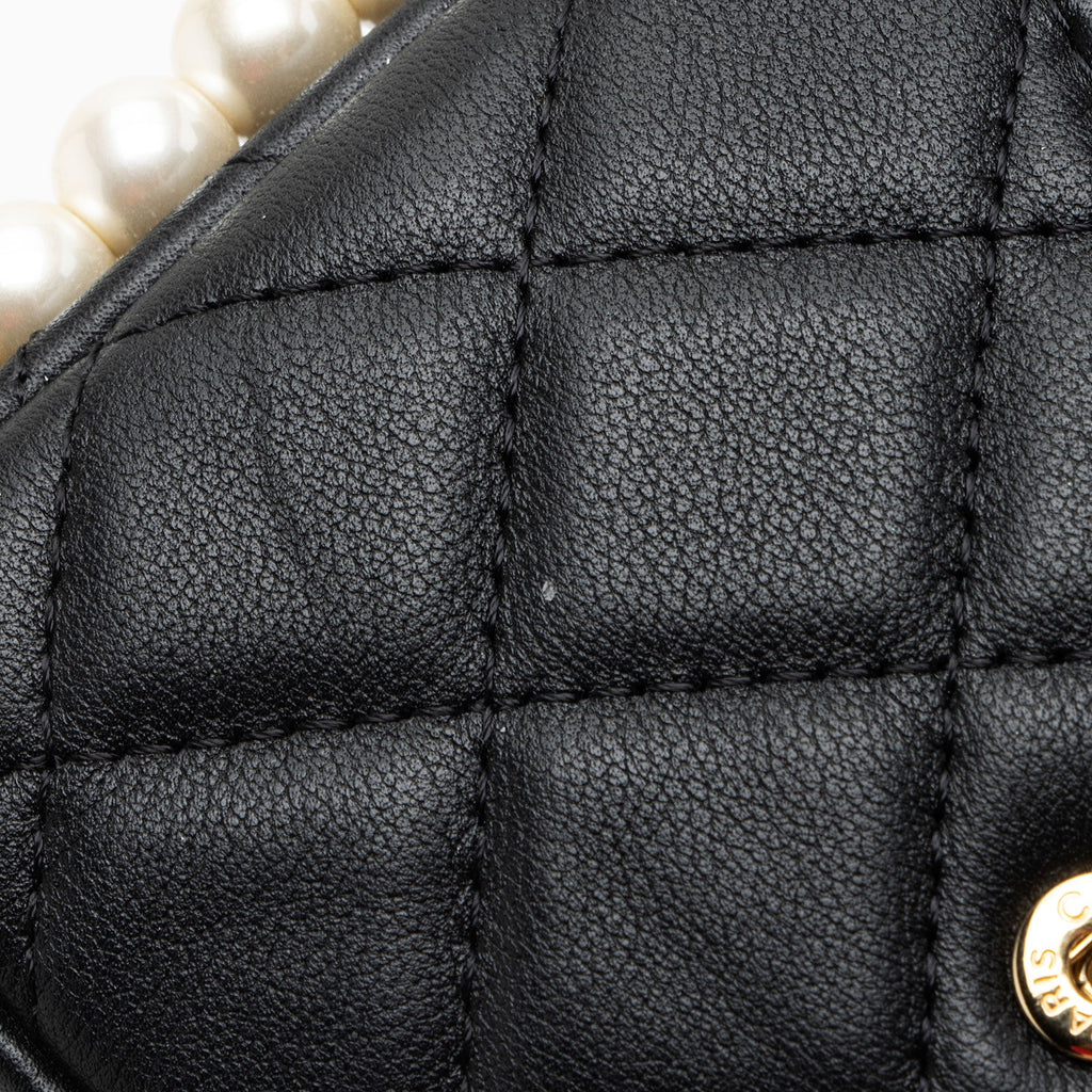 Chanel Lambskin About Pearls Chain Mini Bag