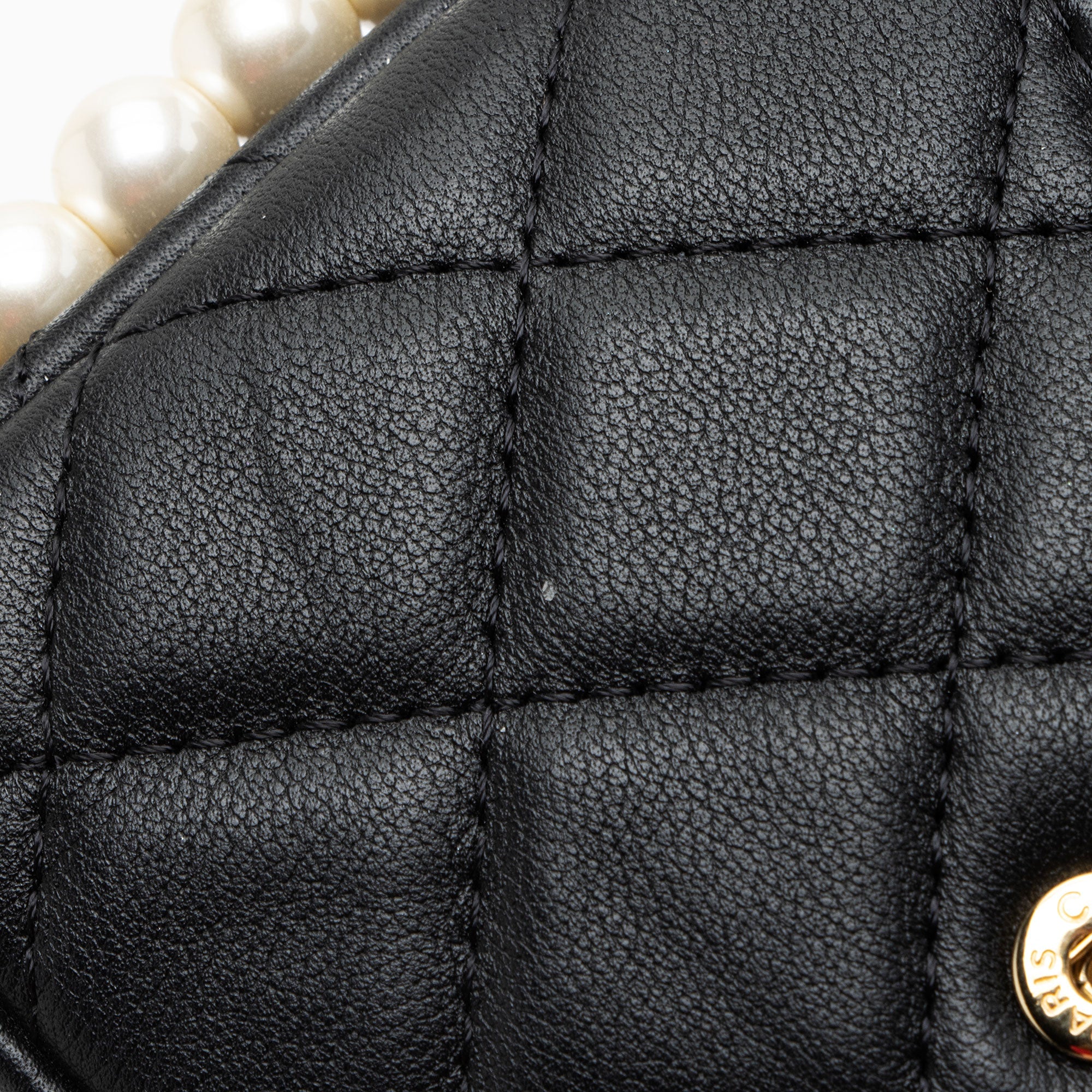Chanel Lambskin About Pearls Chain Mini Bag