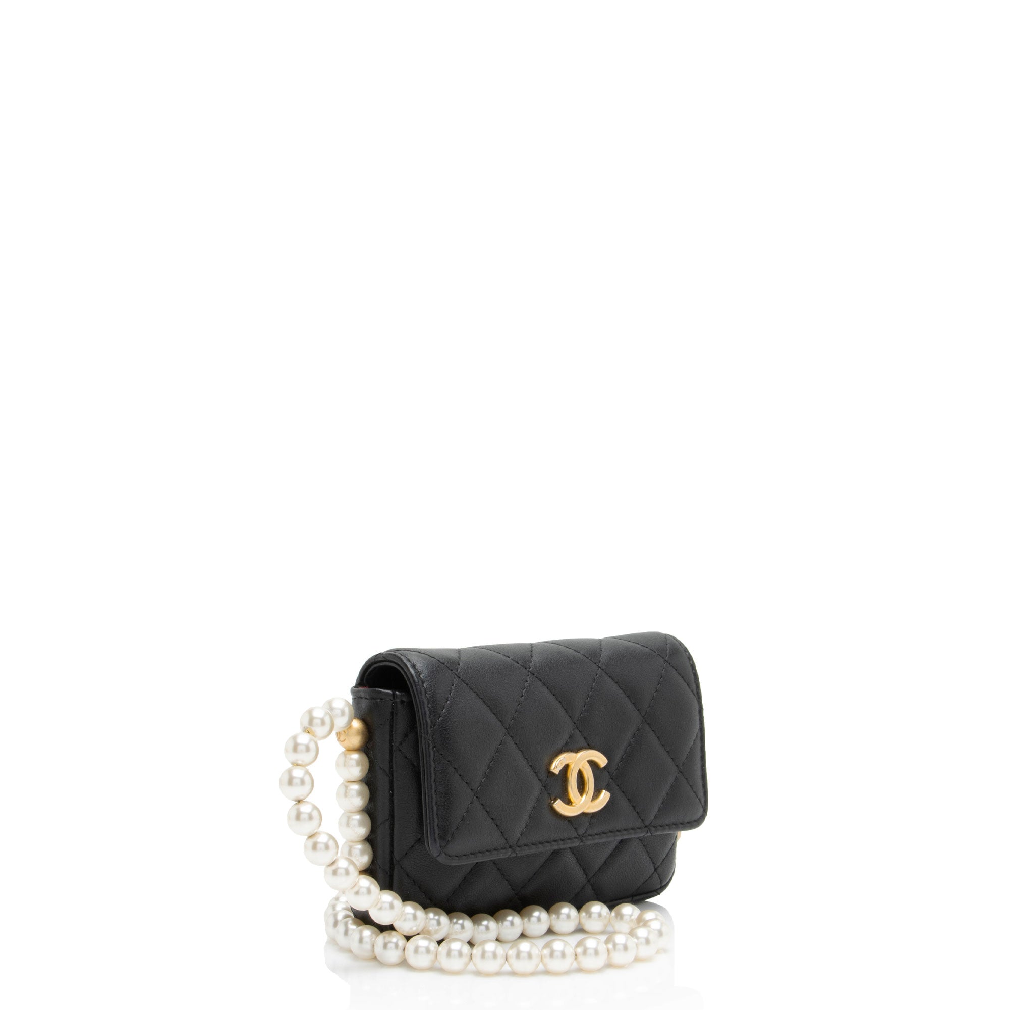 Chanel Lambskin About Pearls Chain Mini Bag