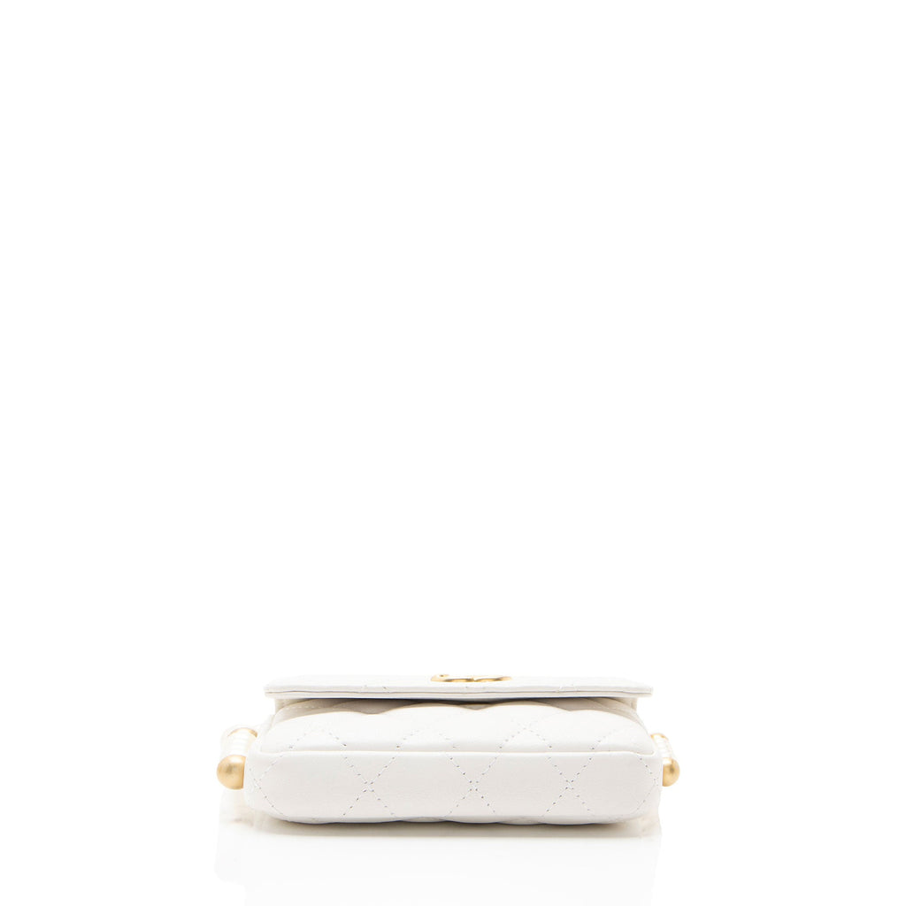 Chanel Lambskin About Pearls Chain Mini Bag