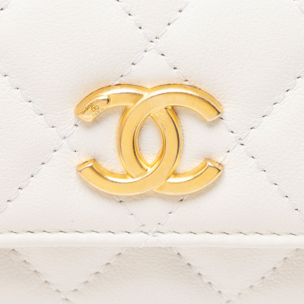 Chanel Lambskin About Pearls Chain Mini Bag