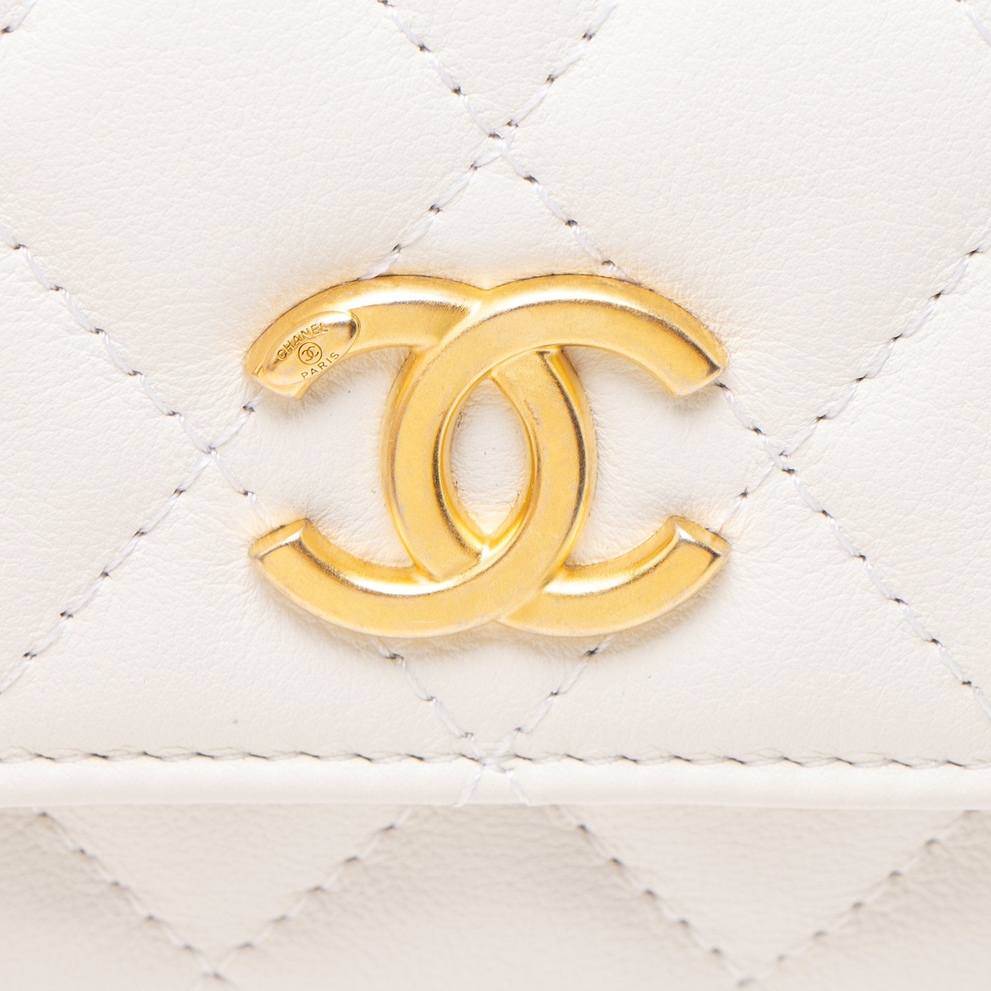 Chanel Lambskin About Pearls Chain Mini Bag
