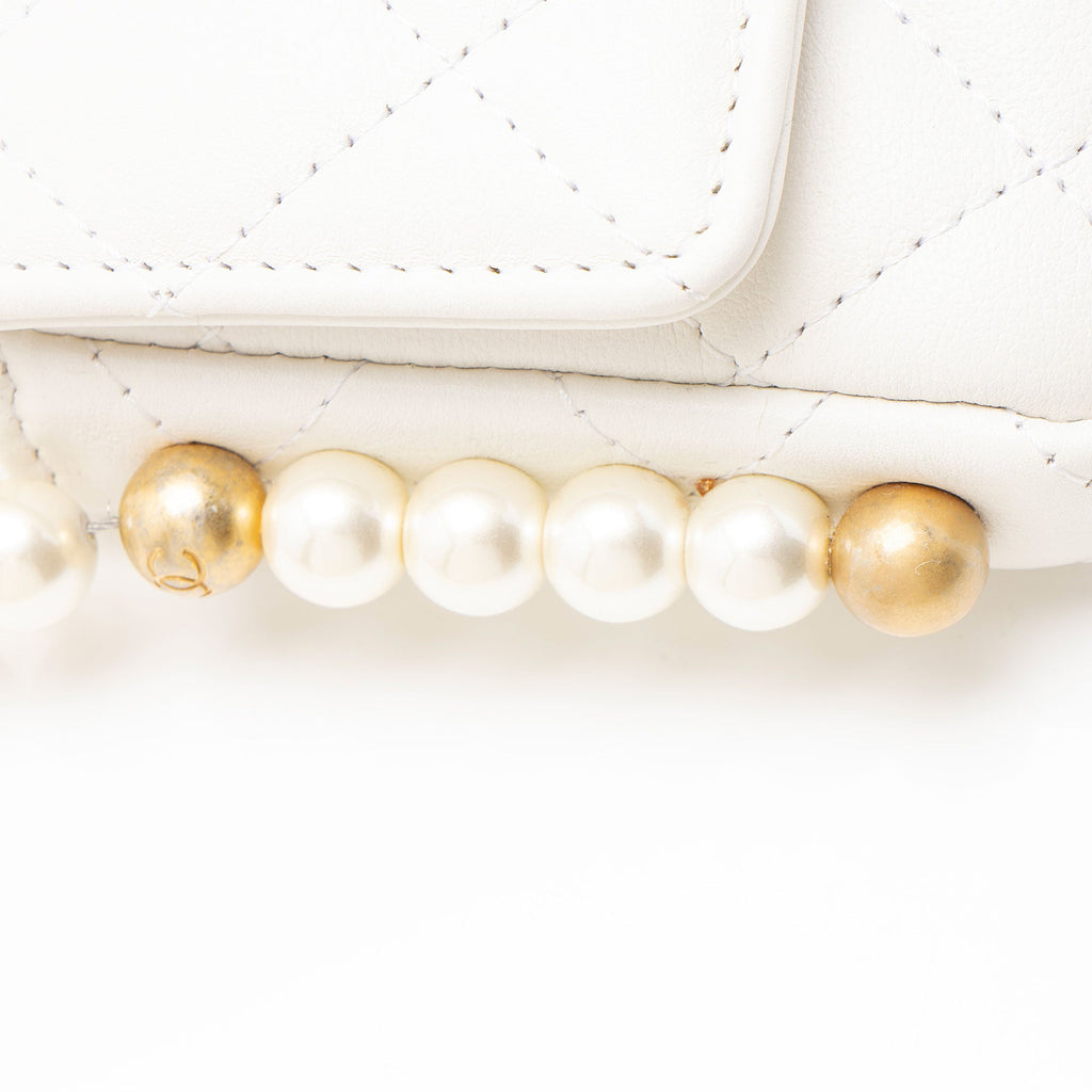 Chanel Lambskin About Pearls Chain Mini Bag