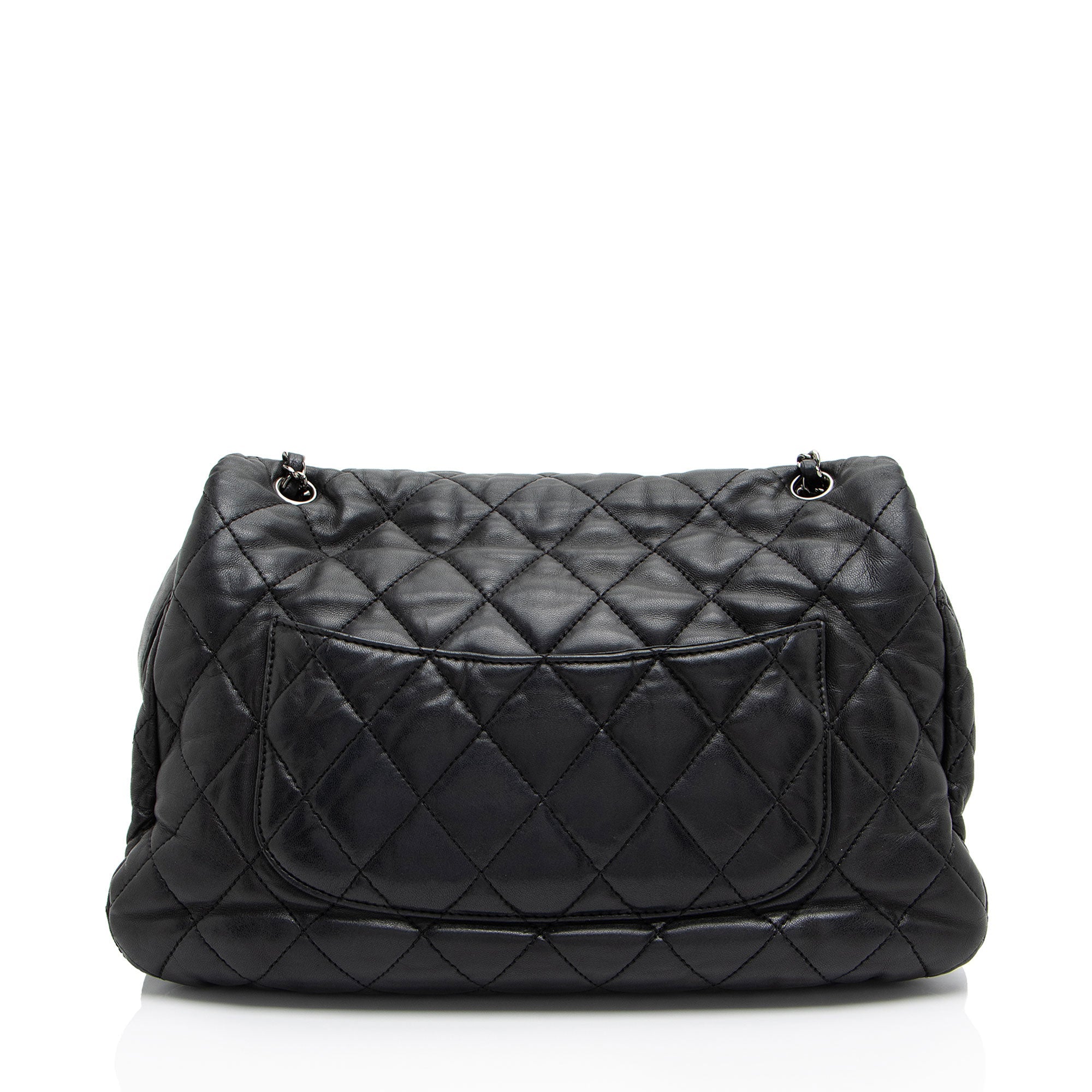 Chanel Lambskin 3 Accordion Maxi Flap Bag