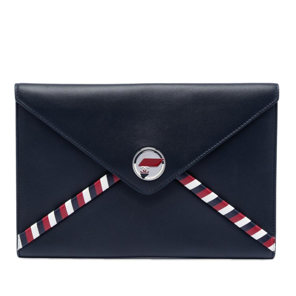 Chanel Lambskin Airlines Envelope Clutch