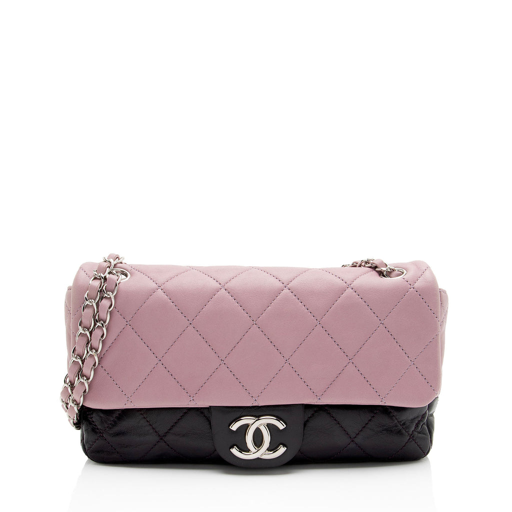 Chanel Lambskin Bicolor CC Medium Single Flap Bag