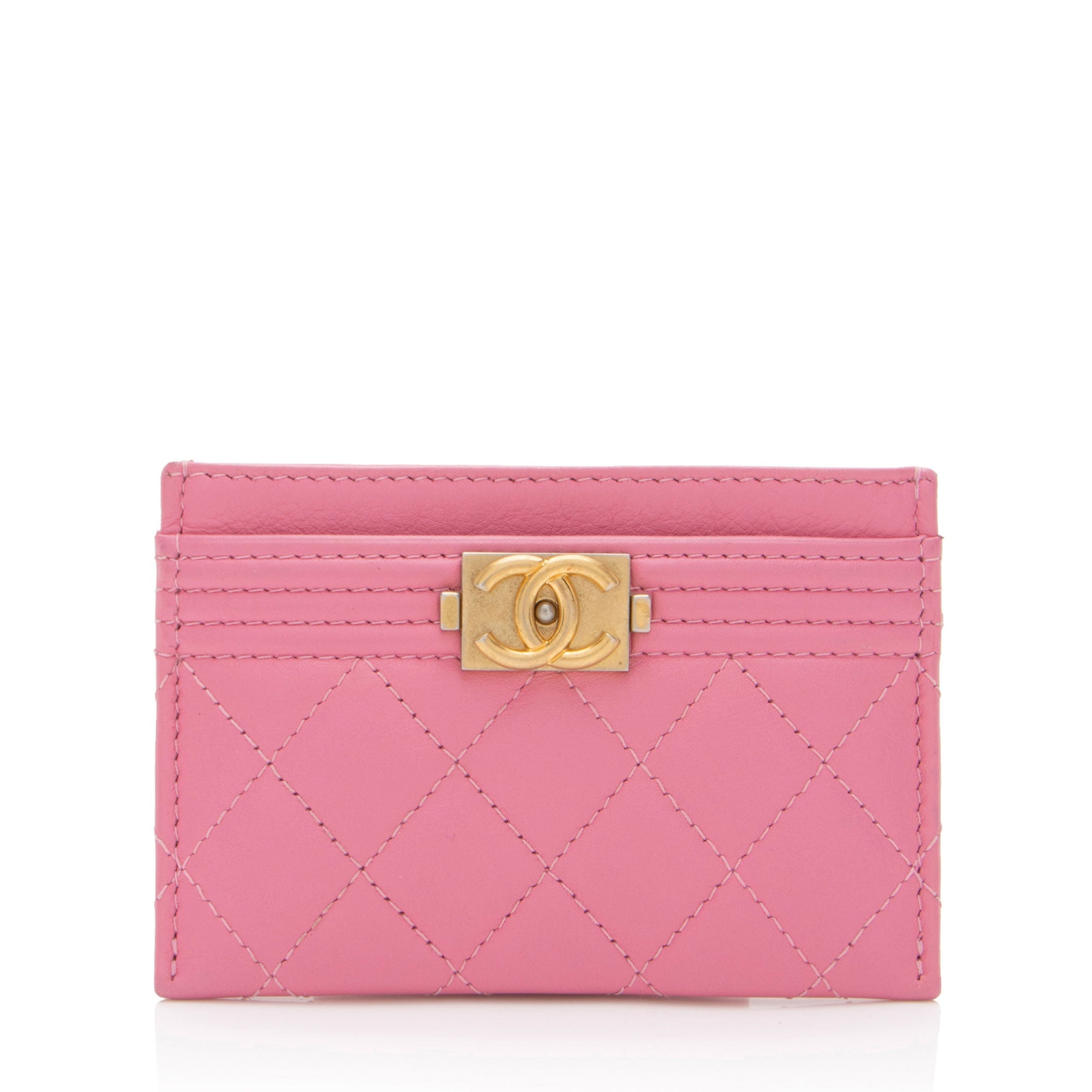 Chanel Lambskin Boy Card Holder (SHF-xyoKJV)