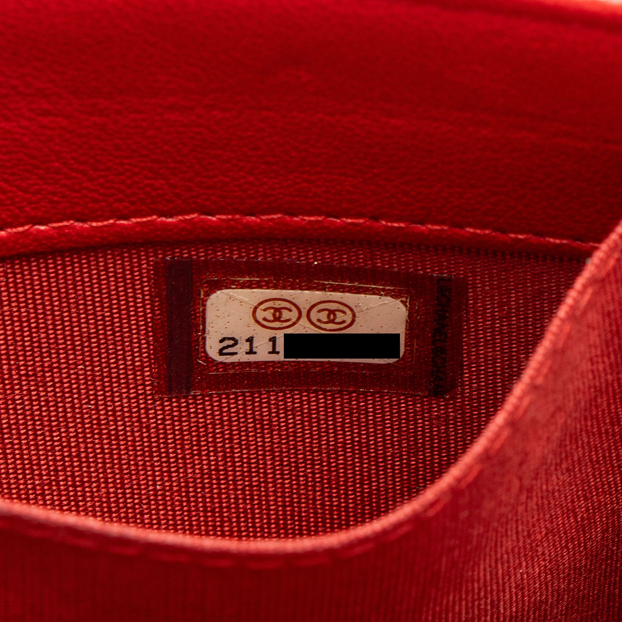 Chanel Lambskin Boy Clutch on Chain