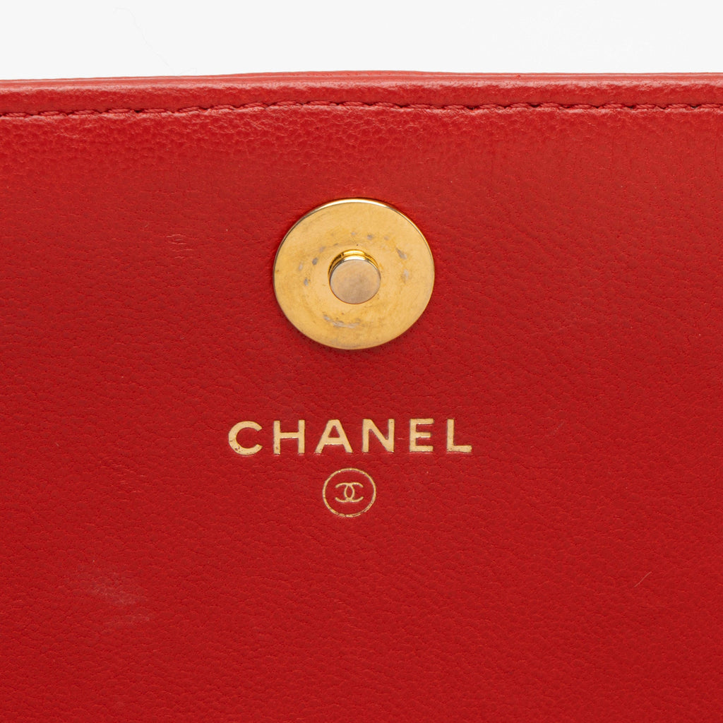 Chanel Lambskin Boy Clutch on Chain