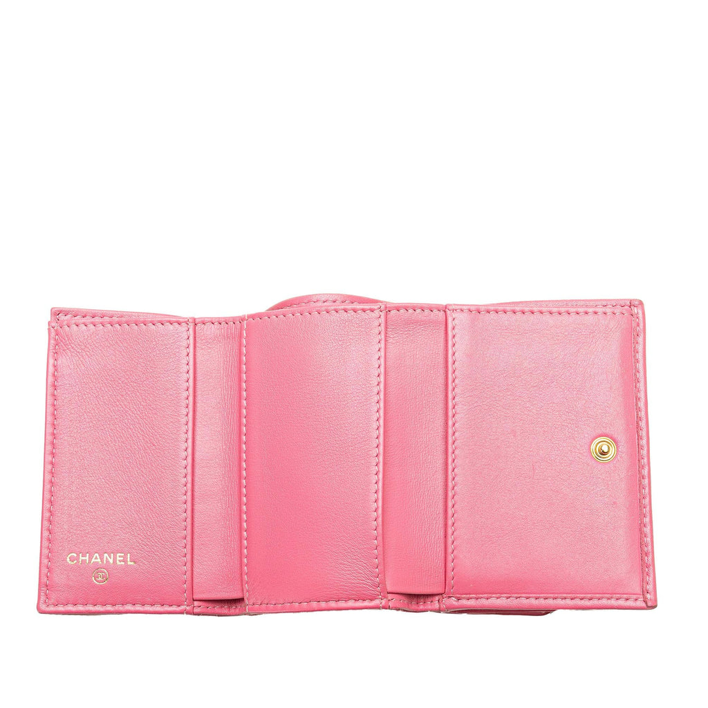 Chanel Lambskin Boy Flap Compact Wallet