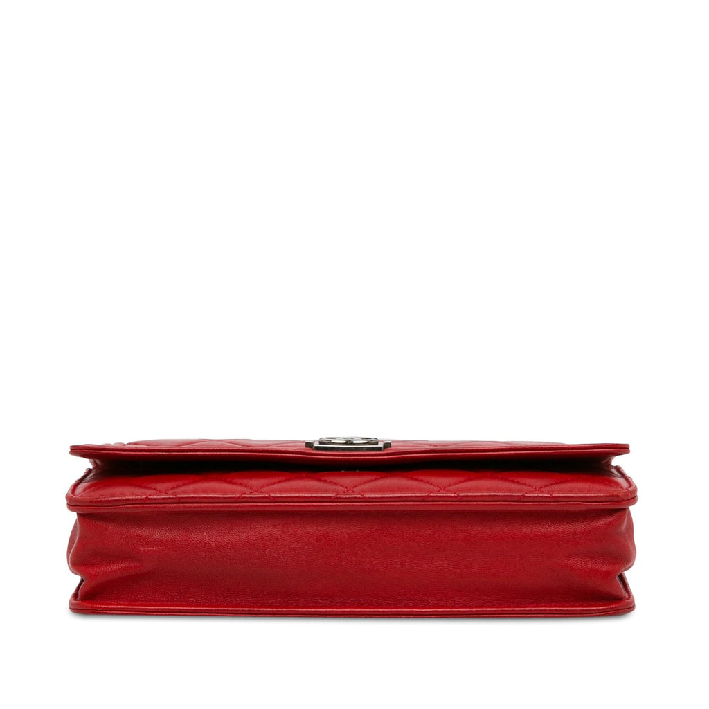 Chanel Lambskin Boy Wallet On Chain (SHG-WD2kyT)