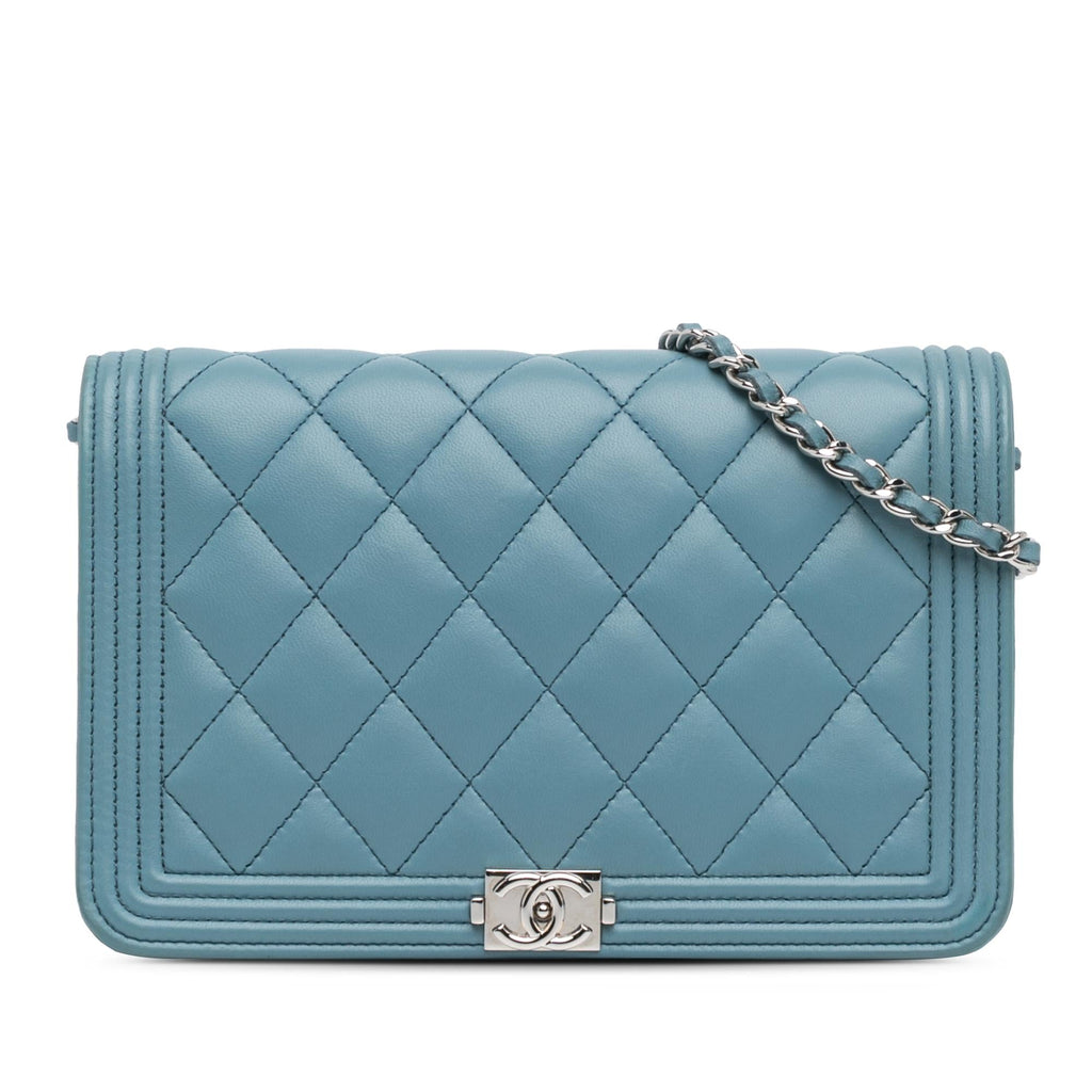 Chanel Lambskin Boy Wallet On Chain