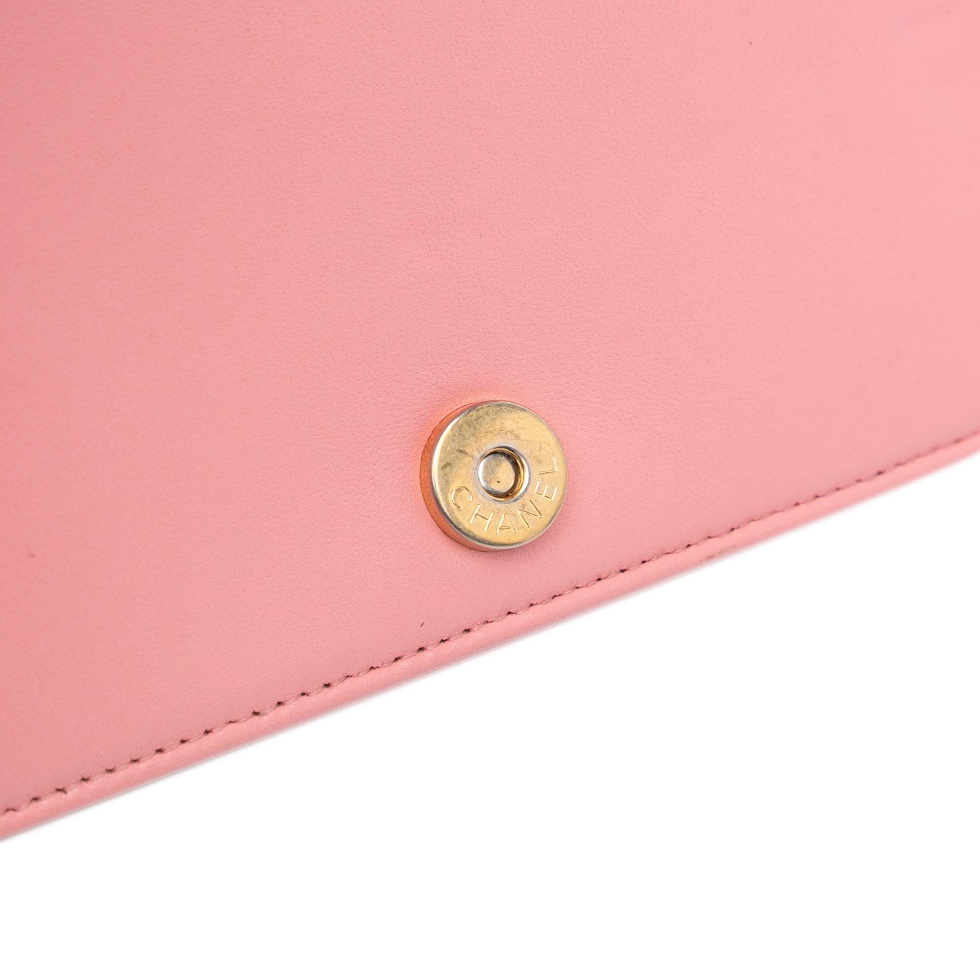 Chanel Lambskin Boy Wallet On Chain