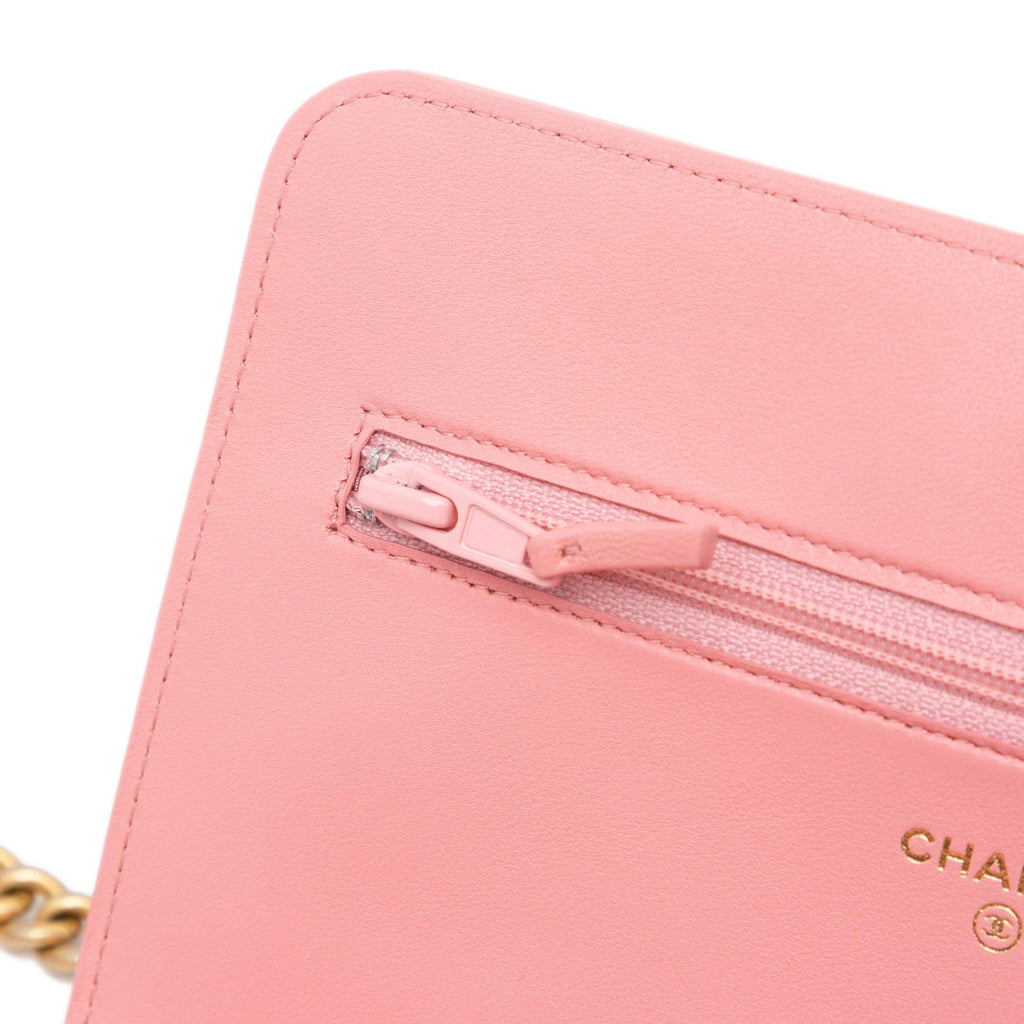 Chanel Lambskin Boy Wallet On Chain