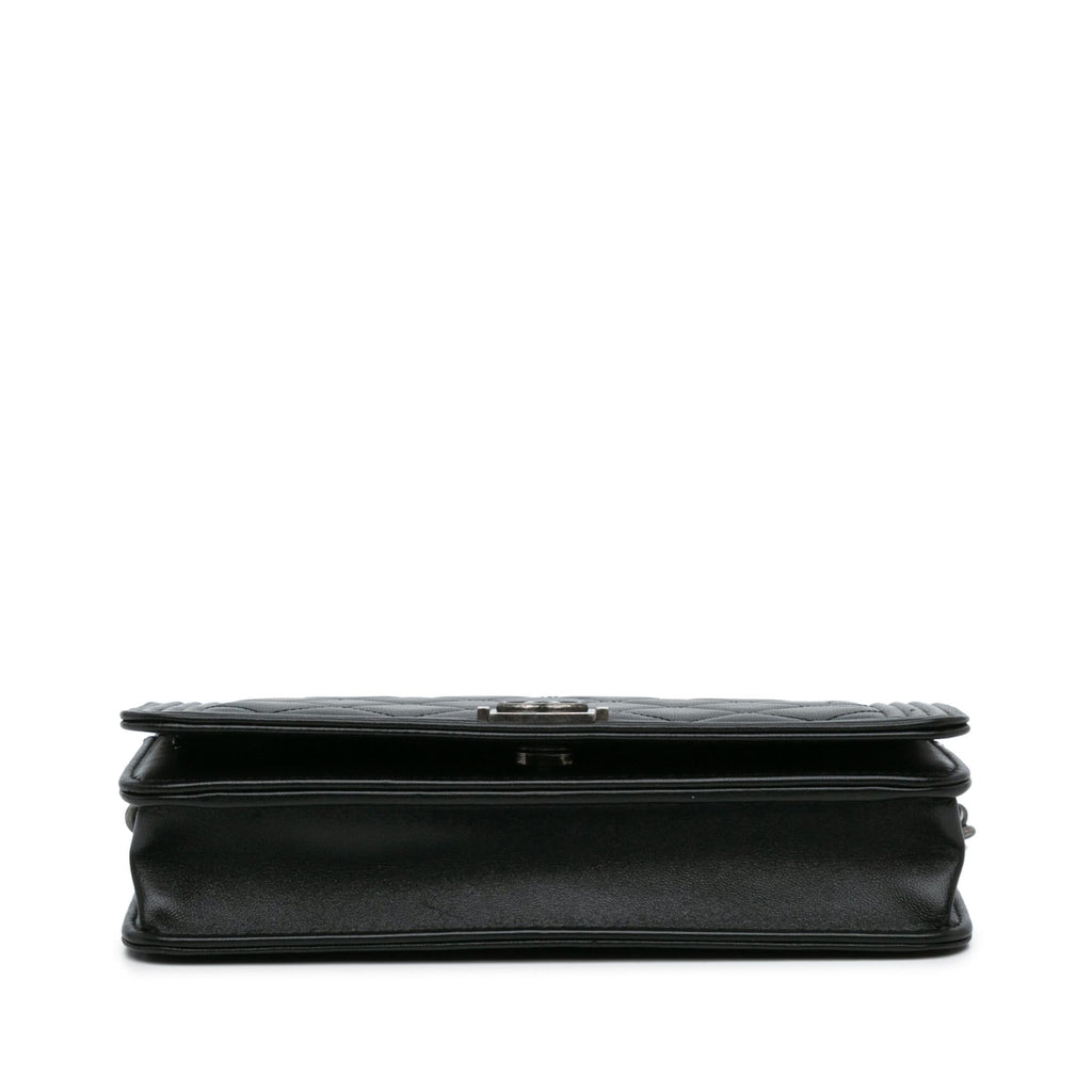 Chanel Lambskin Boy Wallet On Chain