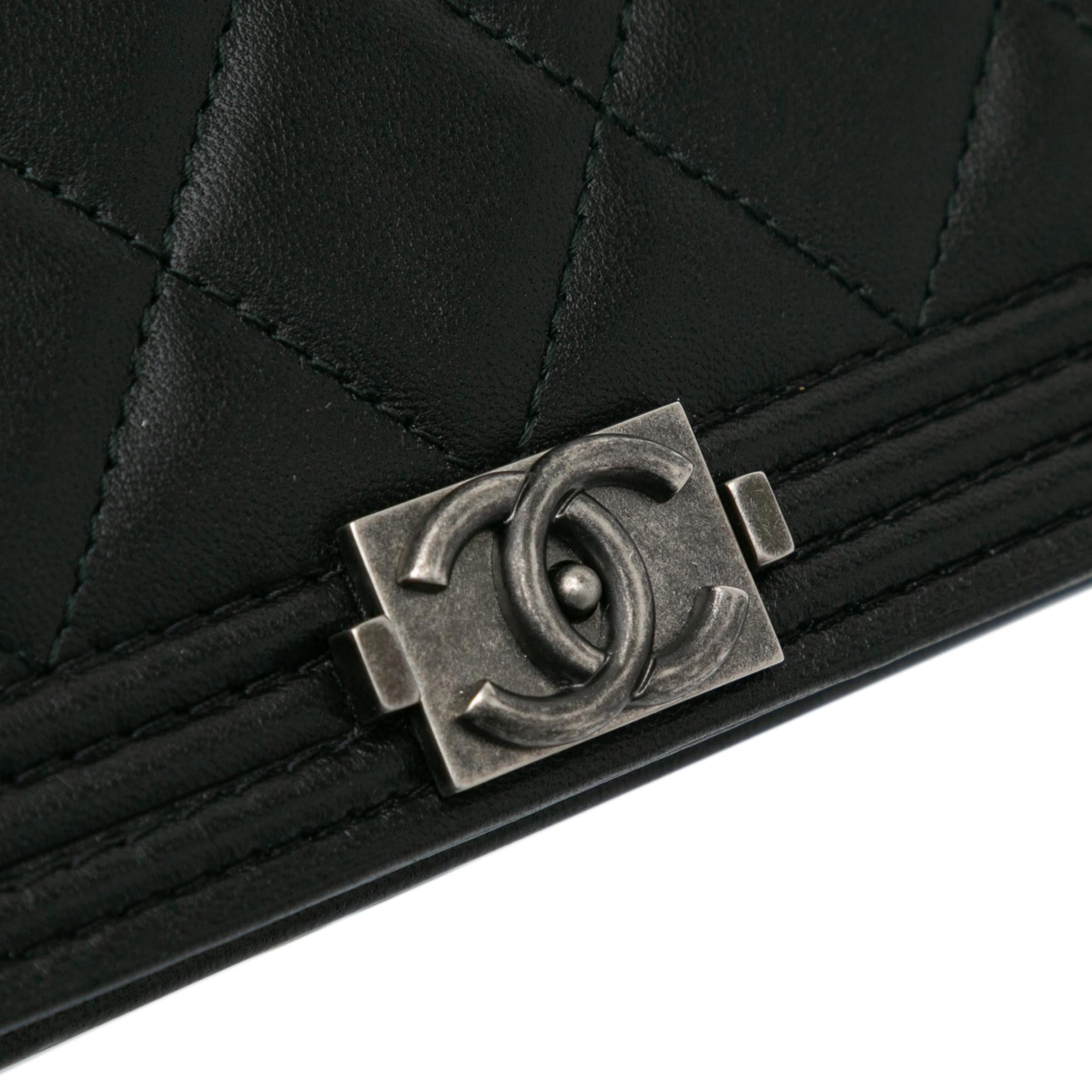 Chanel Lambskin Boy Wallet On Chain
