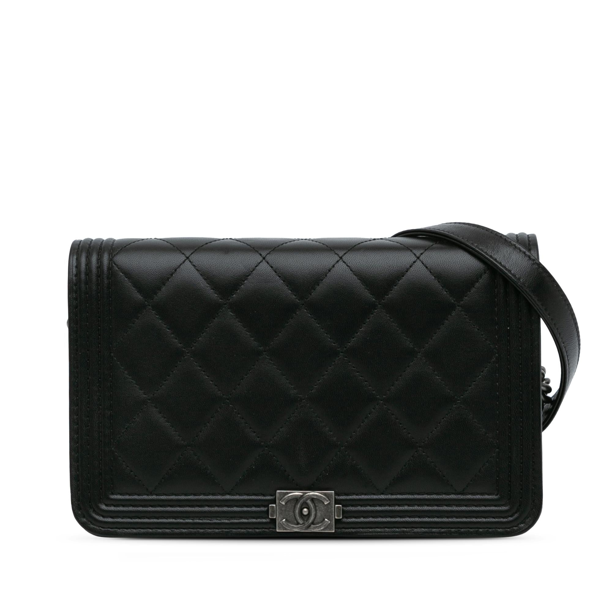 Chanel Lambskin Boy Wallet On Chain