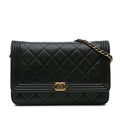 Chanel Lambskin Boy Wallet On Chain