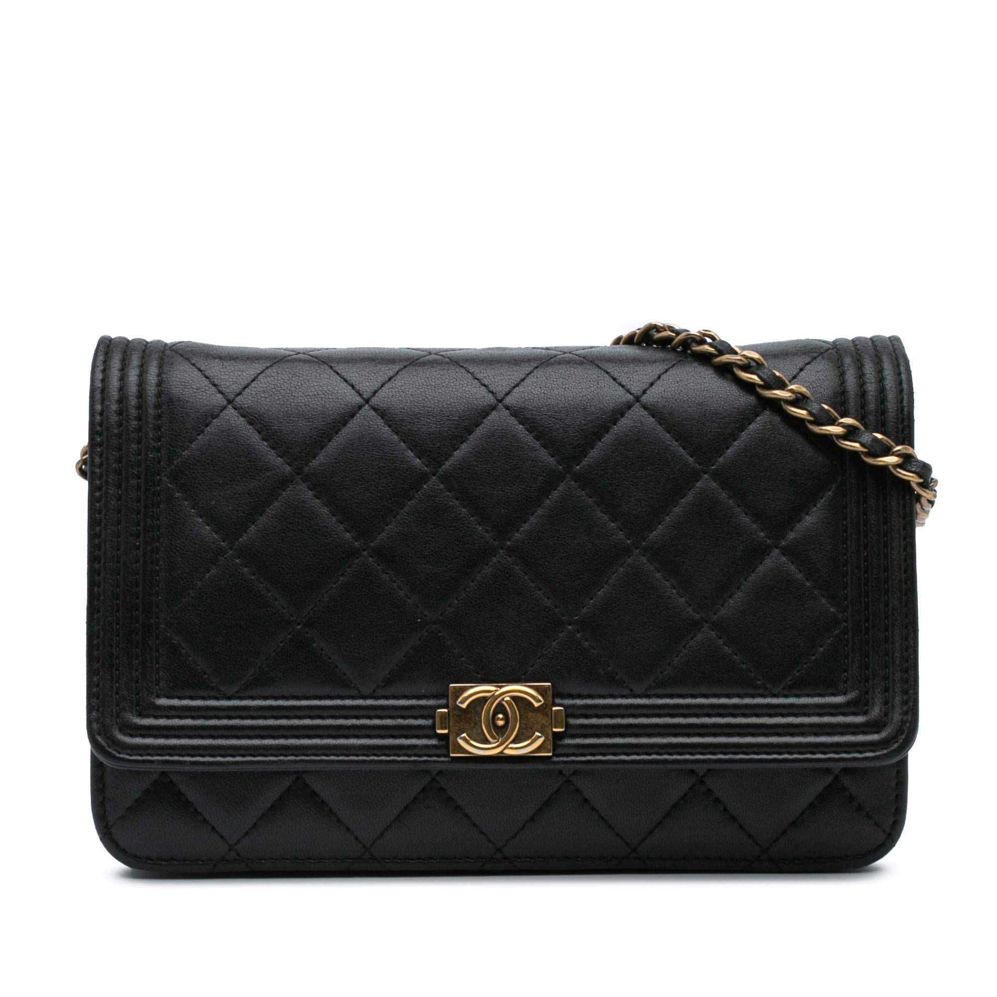 Chanel Lambskin Boy Wallet On Chain
