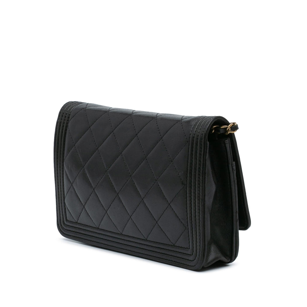 Chanel Lambskin Boy Wallet On Chain