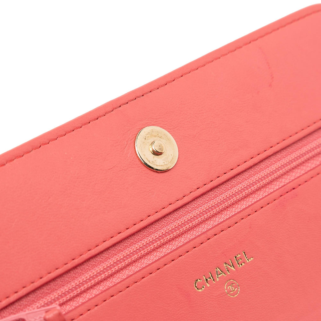 Chanel Lambskin Boy Wallet On Chain
