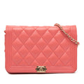 Chanel Lambskin Boy Wallet On Chain