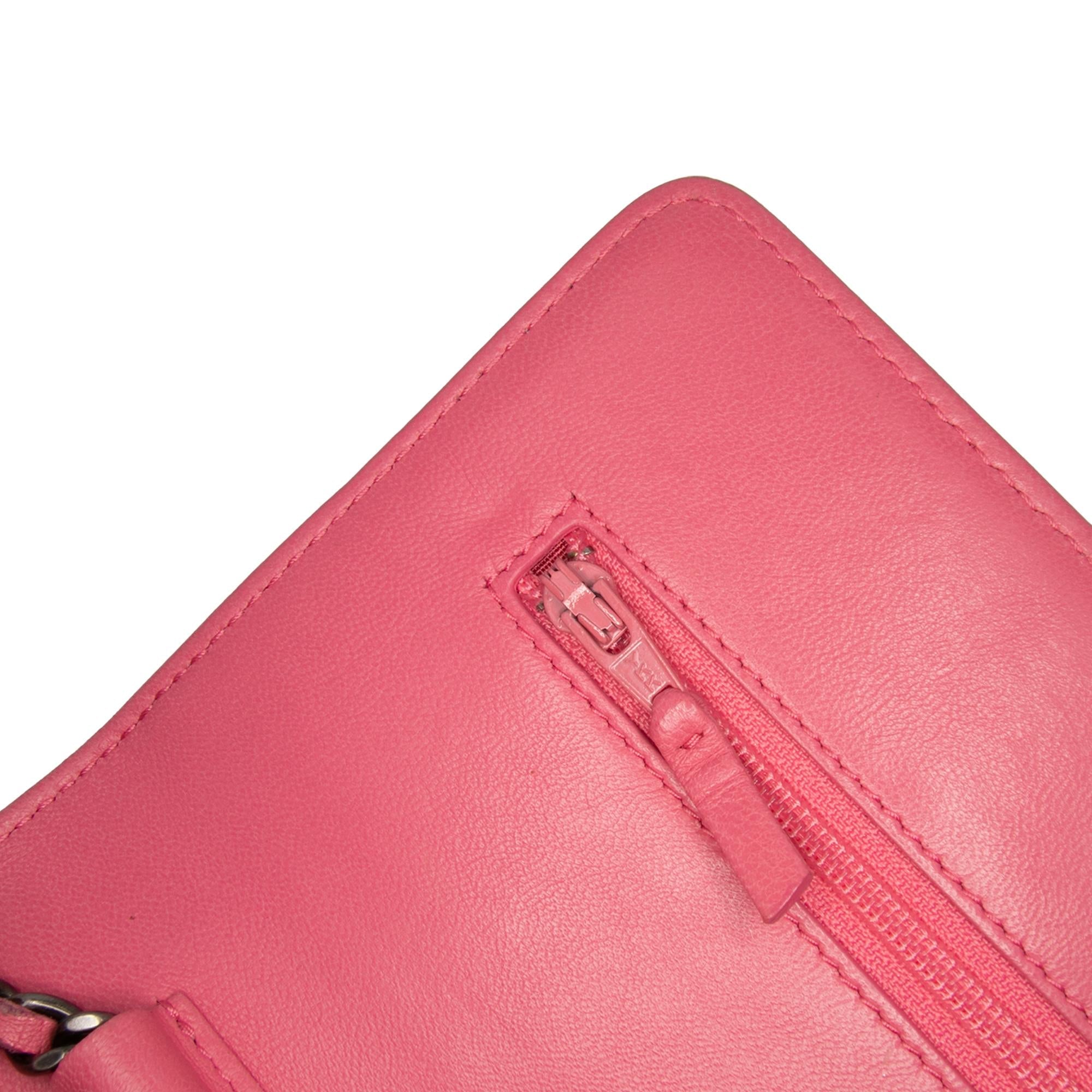 Chanel Lambskin Boy Wallet On Chain