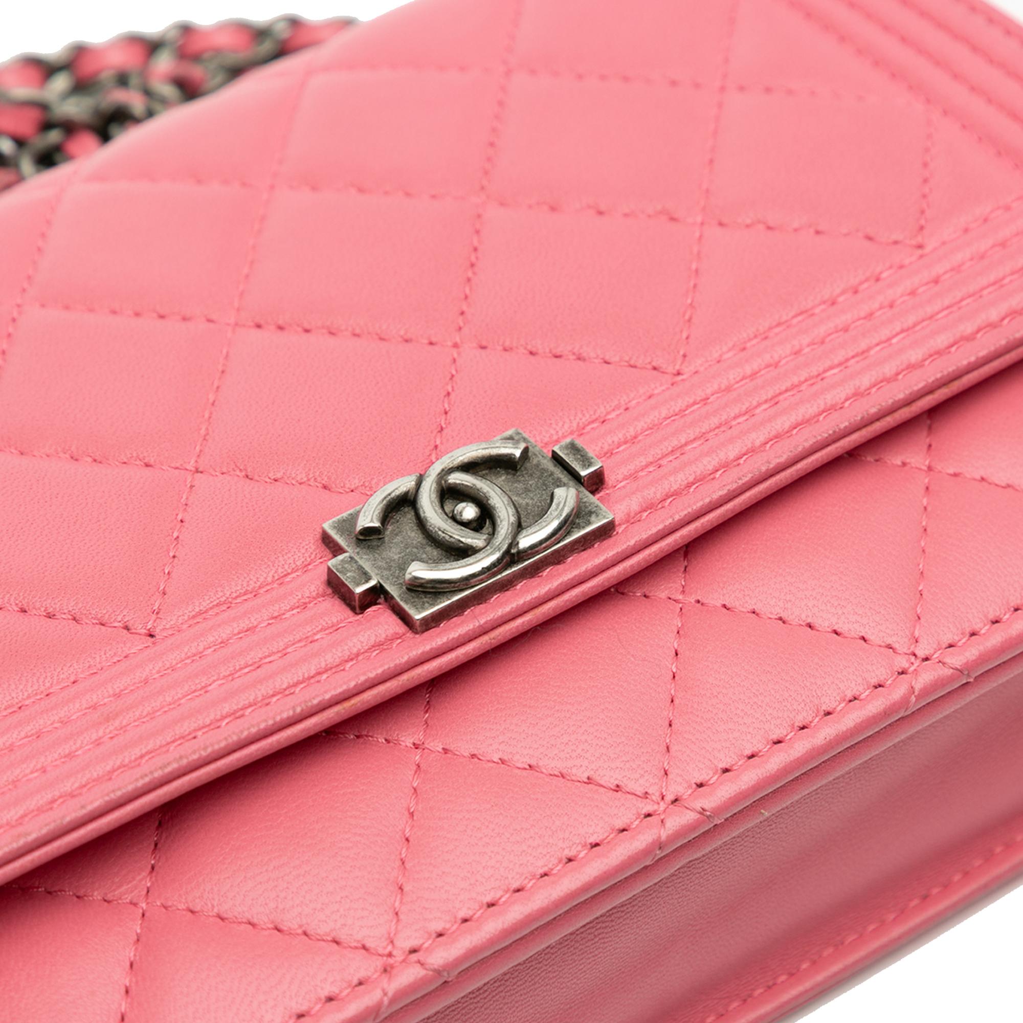 Chanel Lambskin Boy Wallet On Chain