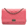 Chanel Lambskin Boy Wallet On Chain